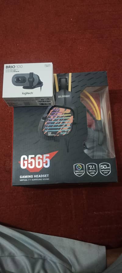 Lotiech Brio 100 & Bloody G565 Camera and Headphones for sell
