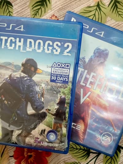 Used PS4 Games. WATCHDOGS 2 & BATTLEFIELD 5