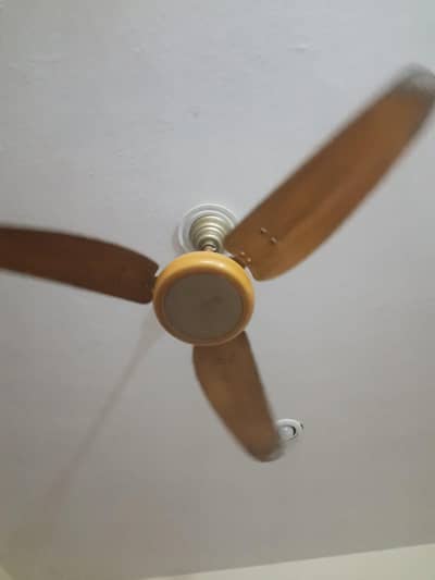 2 Ceiling Fans For Sale - White and Wooden - Working