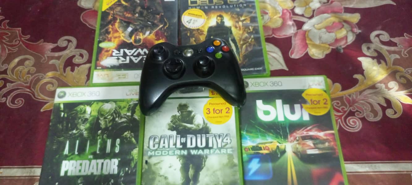 Xbox Controller & 5 CDs 0
