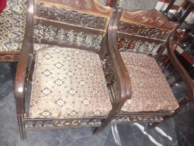 Wooden Sofa set 4 seater.