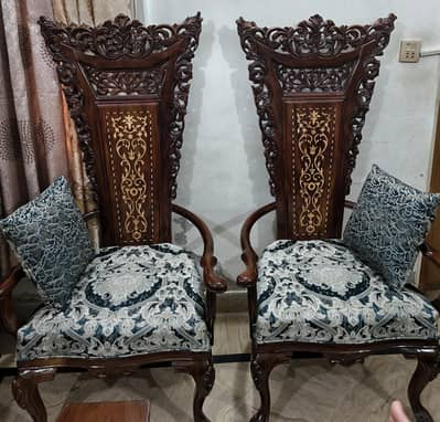 king size chairs set pure wood