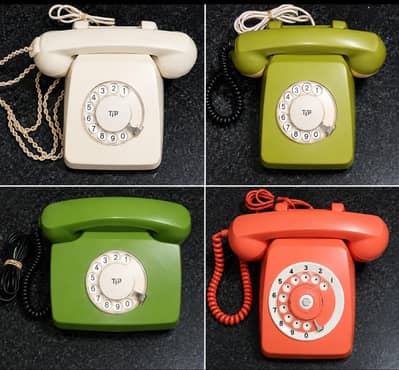 sunrex rotary dial phone set by japan 0300-4331882