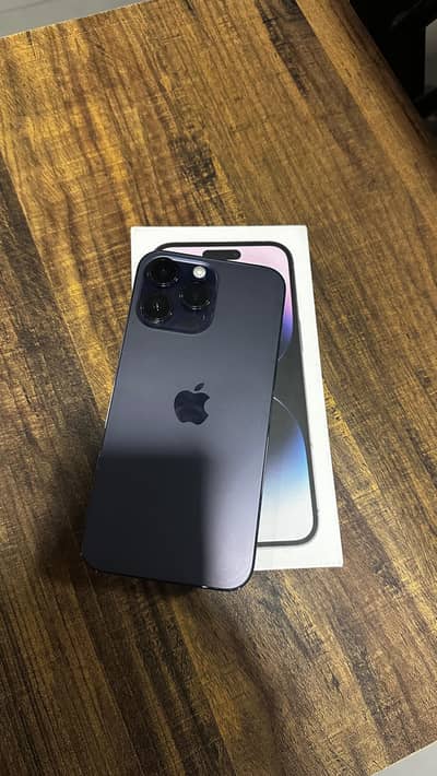 Apple iPhone 14 Pro Max DEEP PURPLE with box 128gb JV LLA waterpacked