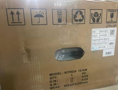 10 kw  On grid  Nitrox Inverex solar  Brand new