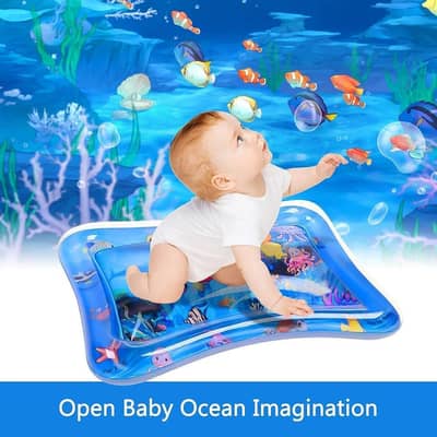 Premium Inflatable Baby Tummy Time Water Play Mat Sensory Ocean Theme