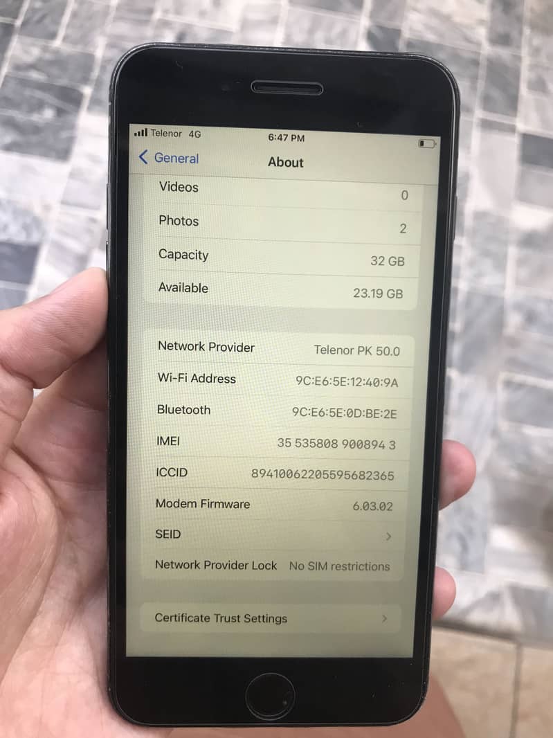 iPhone 7plus pta prof 7