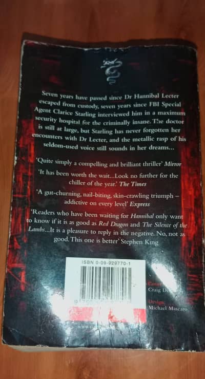 Hannibal (A great novel by -Thomas Harris)