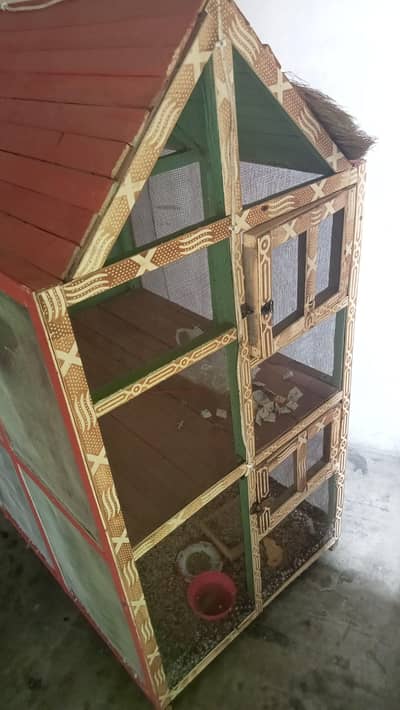Birds wooden hand made big size cage