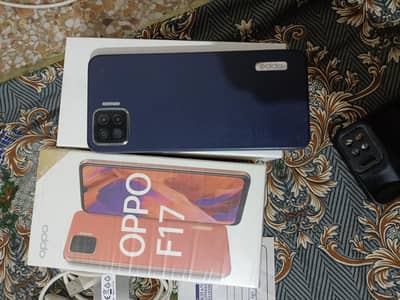 oppo f17 8/128 dual sim pta approved full box colour navy blue slim