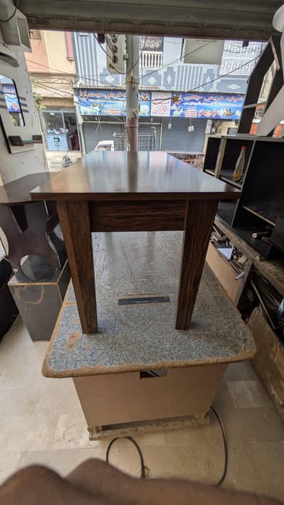 Handmade Rectangle Console Table - Dark Brown Wood - Karachi