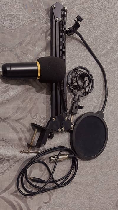 BM 800 Studio Condenser microphone kit with arm stand and sound card