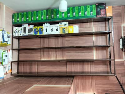 Brown Paint Rack with New Shelves