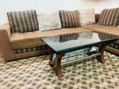 L type sofa set+ table