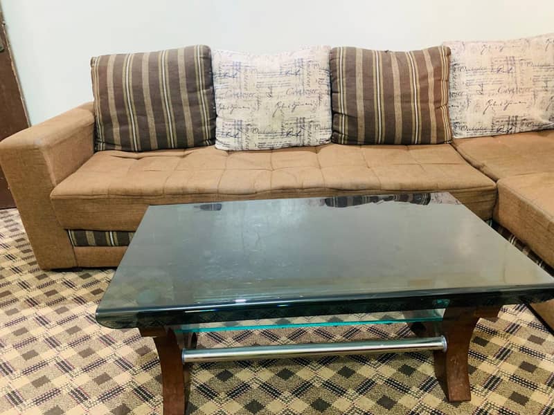 L type sofa set+ table 3
