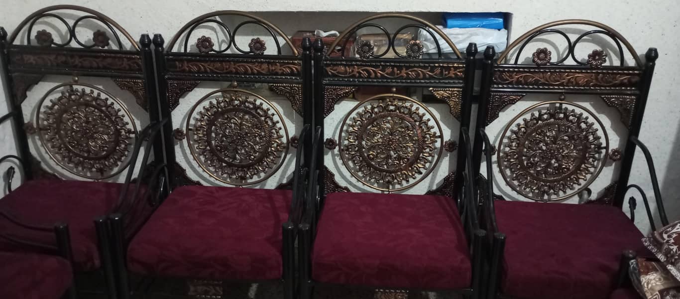 Iron Sofa Set with Table 1