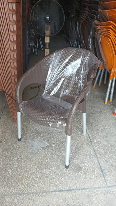 plastic chair and table
