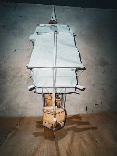 Handmade Wooden Ship Model - Decorative Showpiece for Home & Office