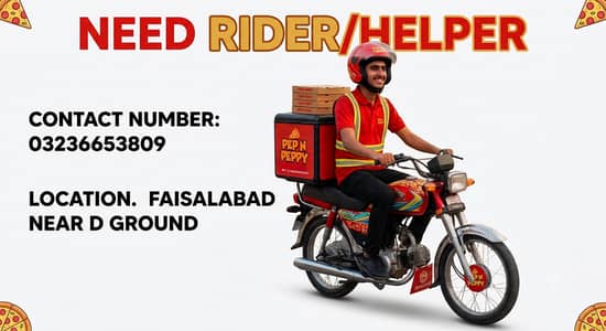 pizza rider/helper