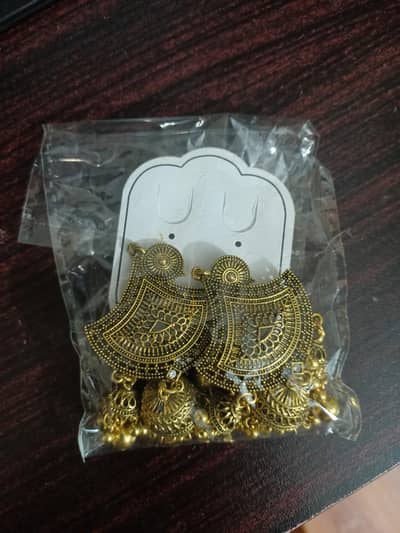 New Antique Gold Jhumka Earrings for Women & Girls