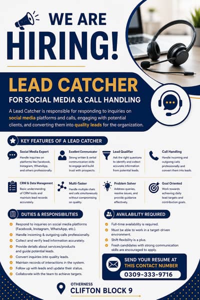 Lead catcher for social media inquiries