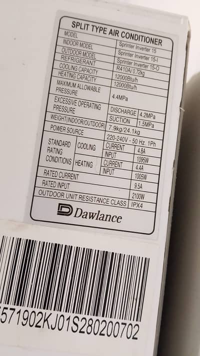 Selling Dawlance 1 Ton Inverter AC – Great Condition