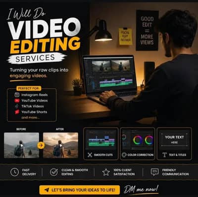 video editor available for small projects.