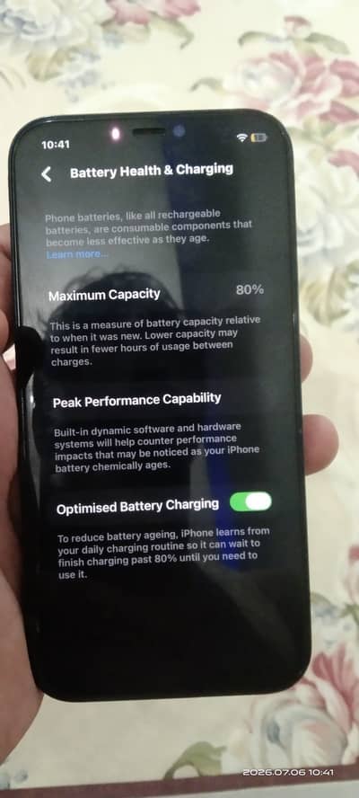 Apple iPhone 12 non PTA jv waterproof 10 by 9 battery health 80