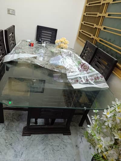 Dinning table with six chairs for sale