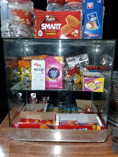 glass counter for roll and chips
