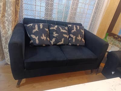 Two Seater Black Sofa