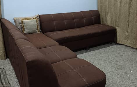 Brown L Shaped Luxury Sofas