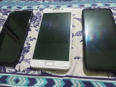 3 Samsung Mobiles S8 (2), C5(1) For Parts