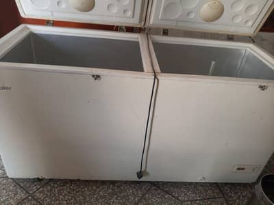 Haier double door deep freezer