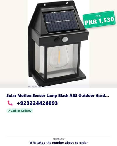 Solor motion sensor lampoutdoor garden