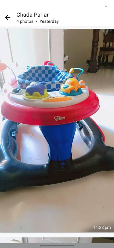 Tinnies Baby Walker with Toys - Used Good Condition