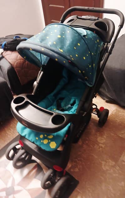 Tinnies Baby Stroller/ Pram Acid Blue