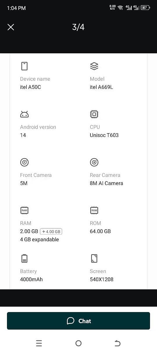 Itel A50C 0