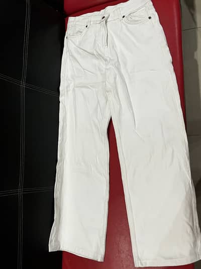 Wide leg jeans - White