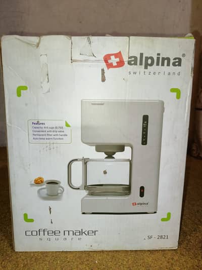 Alpina Switzerland Coffee Maker (SF-2821) - Brand New Unused