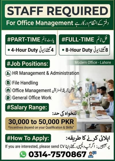 office Staff Required