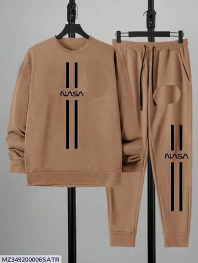 NASA Elite Brown Track Suit - 2 Pcs Dri-Fit Set For Men & Women