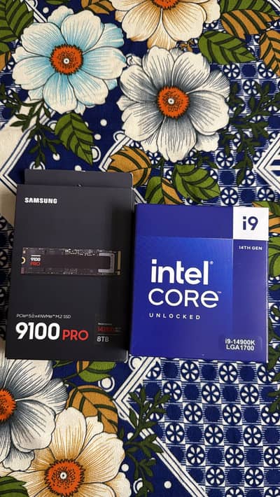 Intel 14900k box sealed available and samsung 9100 pro 8TB gen 5