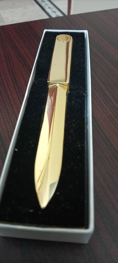 Gold Plated Medallion Letter Opener,