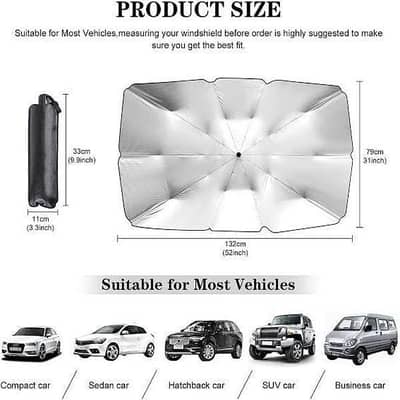 Foldable sunshade cover for cars