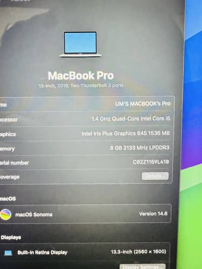 Macbook pro 2019