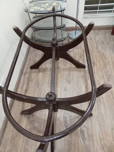 Glass top dining table