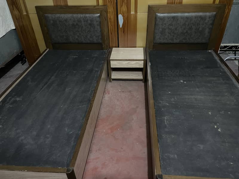 Bed with side table 0