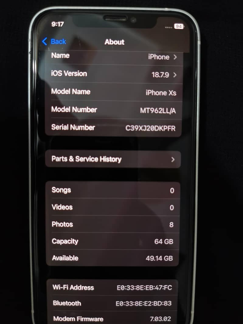 Apple iPhone XS 7