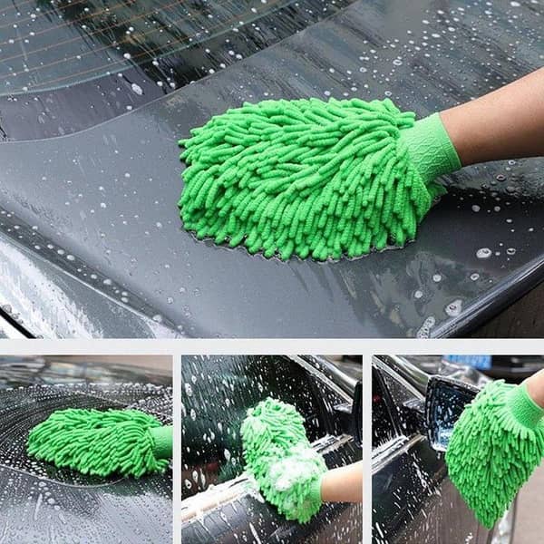 Universal Car Microfiber Cleaning Dusting Microfiber Wash Mitt Gloves XL With Premium Quality Pc 1